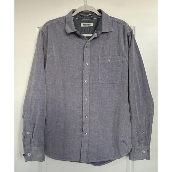 Tommy Bahama Mens Coastline Cord Shirt Sz M Corduroy Button Down Purple Lilac - Picture 2 of 11